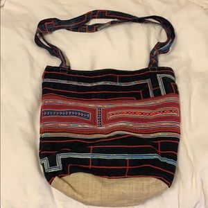 NWOT Beautiful woven bag from Vietnam.